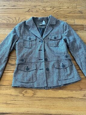 Women's Herringbone Button-Front Jacket